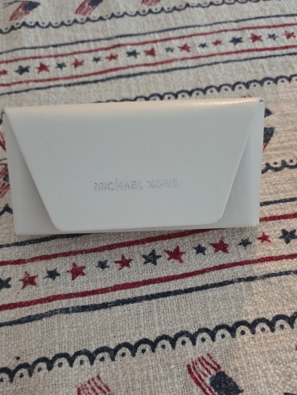 Michael Kors White Saffiano Envelope Sunglasses Case